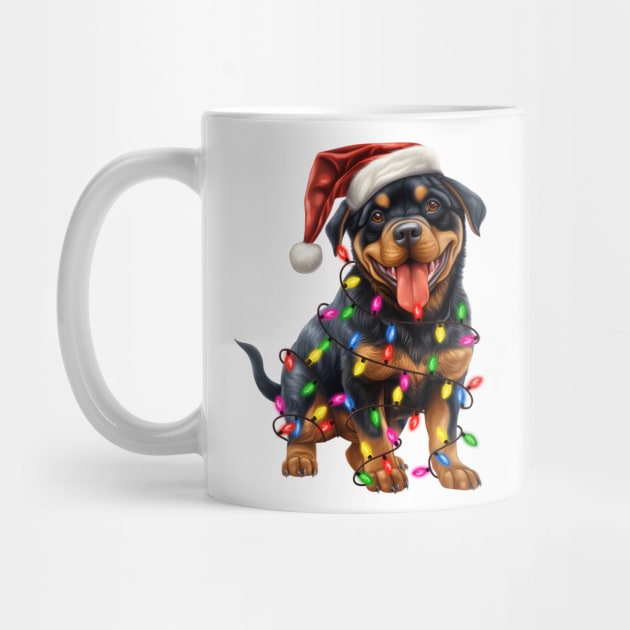 Christmas Rottweiler by Chromatic Fusion Studio